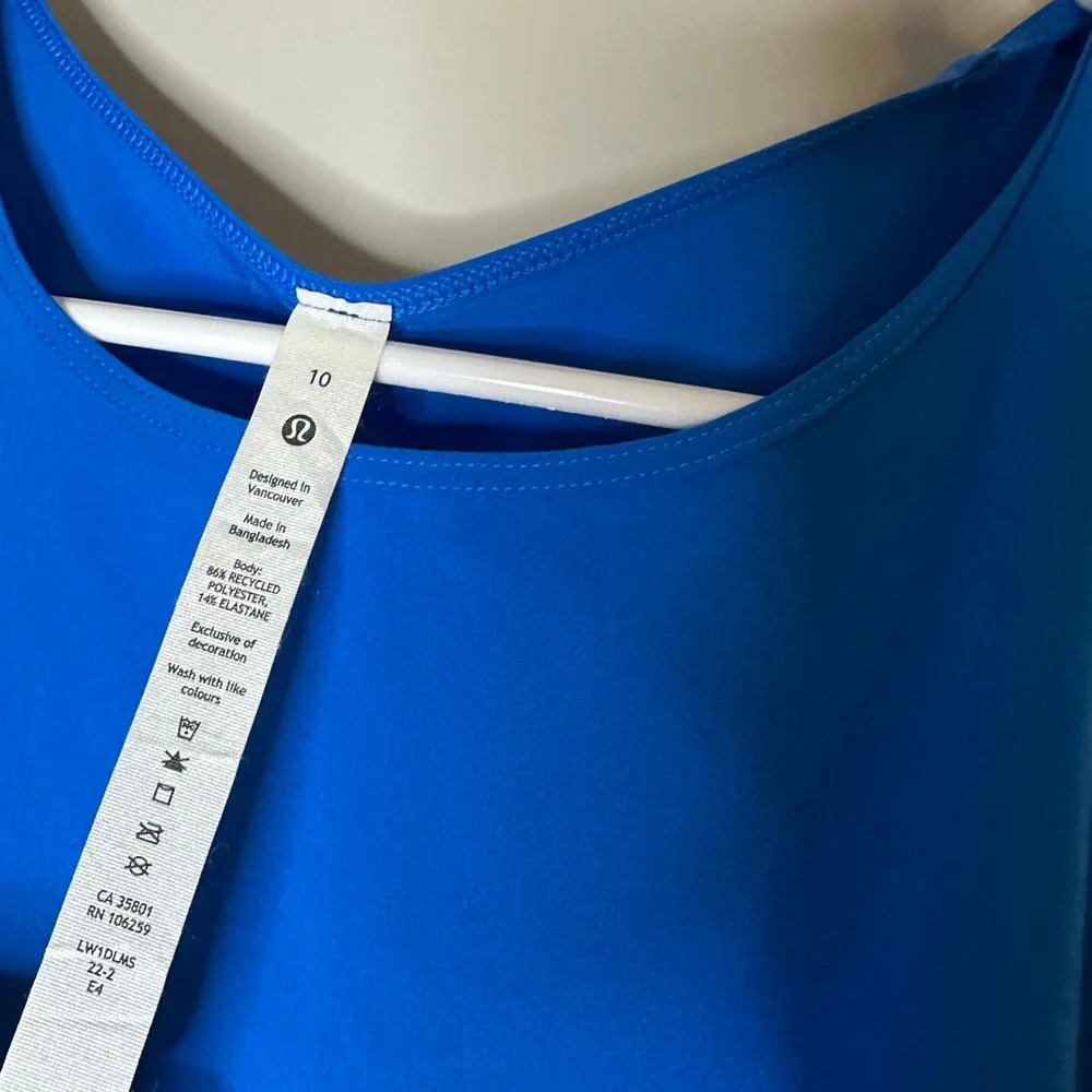 Lululemon Blue Lightweight Stretch Run Tank Size 10 - Picture 5 of 6